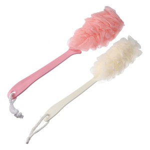 Unique Bargains Body Bath Brush Shower with Long Handle 2 Pcs - 1 of 4