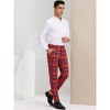 Lars Amadeus Men's Plaid Flat Front Business Dress Suit Pants - 4 of 4