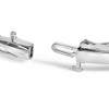 Haus of Brilliance Silver 3/8 Cttw White and Black Diamond Swirl Bangle Bracelet - 2 of 4
