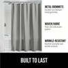 Waffle Shower Curtain Thick Weighted Fabric Gray Resistant Classic Hotel Quality Bathroom Shower Tub Wash 72x72 - 2 of 4