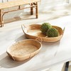 Plum & Post Cane Rattan Trays With Handles, Set Of 2 - 3 of 3