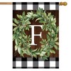 Wreath Monogram F Double-Sided House Flag Everyday 28" x 40" Briarwood Lane - 2 of 4