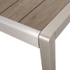 64" Modern Outdoor Dining Bench with Faux Wood Slats and Rust-Resistant Frame for Patio Seating -3irtyhousy - 3 of 4