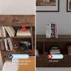 Bed Frame with Tall Bookcase Headboard and 4 Storage Drawers - Wood Bed with 51h Storage Bookcase and Charging Station - 4 of 4