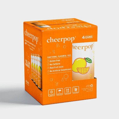 cheerpop Sparkling Mango Fruit Juice Drink - 11oz/4pk