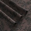 TWOAPGES Sarale Collection Linen Burgundy Leaves Print Pinch Pleat Curtain Unlined - 4 of 4