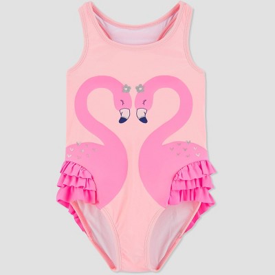 flamingo one piece bathing suit