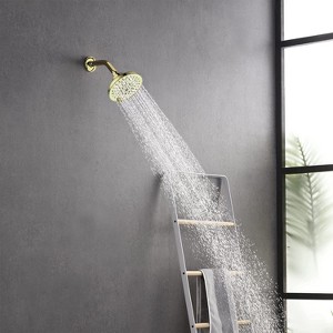 Kumasinova 6-Spray Settings Single Shower Head,5" High Pressure Fixed Rain Showerhead with Anti-Clogging Nozzles - 1 of 4