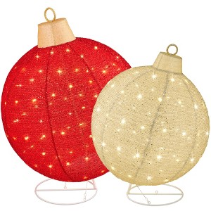 Best Choice Products 2pc Lighted Pop-Up Christmas Ornaments Outdoor Holiday Decoration w/ 180 LED Lights - 1 of 4