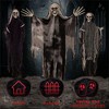 Tramull 3-Pack Hanging Halloween Skeleton Ghosts, Lifelike Grim Reaper Decorations for Outdoor & Indoor Scary Displays - 4 of 4