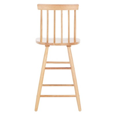 Natural Wood Swivel Windsor Counter Stool
