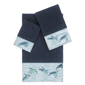 Linum Home Textiles 100% Turkish Cotton MIA Embellished Towel Set - 1 of 4