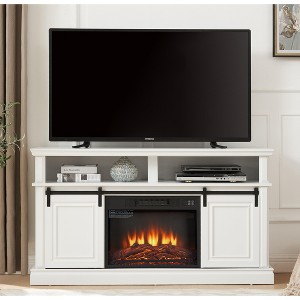 Sapphtopaz TV Stand Living Room Furniture for TVs Up to 65" Entertainment Center with Multipurpose Sliding Door TV Console with Storage Space - 1 of 4