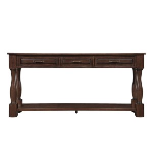 NicBex 63.38''Long Console Table with Bottom Storage Shelf Farmhouse Wooden Side Table for Living Room,Hallway - 1 of 4