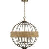 Savoy House Boreal 4 - Light Pendant in  Warm Brass/Natural Rattan - 3 of 4