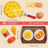 Topteng 56Pcs Western Kitchen Simulated Food Toys Burger Pizza Children Pretend Toy Set - 4 of 4