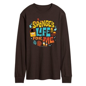 Men's - Spongebob Squarepants - Spongebob: The Search For Squarepants Sponges Life For Me Long Sleeve Graphic T-Shirt - 1 of 4