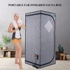Portable Full Size Sauna Steam Tent, Polyester Personal Home Spa Box Steam Room with Infrared Panels, Foldable Chair, Reading Light, Heating Foot Pad - 2 of 4