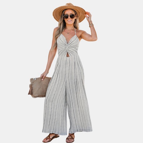 Target women's store striped jumpsuit