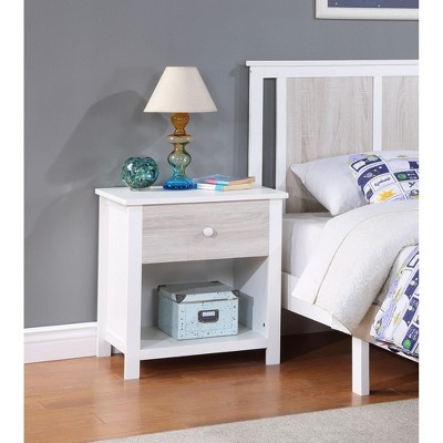 NicBex Nightstand with 1 Drawer and Open Storage Modern Bedside Table End Table for Bedroom, Living Room, Study
