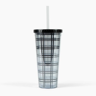 22oz Double Wall Stainless Steel Outer And Pp Inner Straw Tumbler