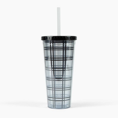 Keepred Plaid Tumbler With Handle And Straw Lid Portable - Temu