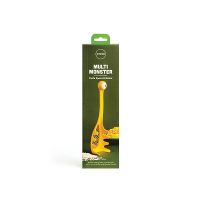 Yellow Monster Pasta Spoon and Grater with Silicone Handle