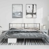 vidaXL 12" Black King Size Metal Bed Frame with Headboard No Mattress - 3 of 4