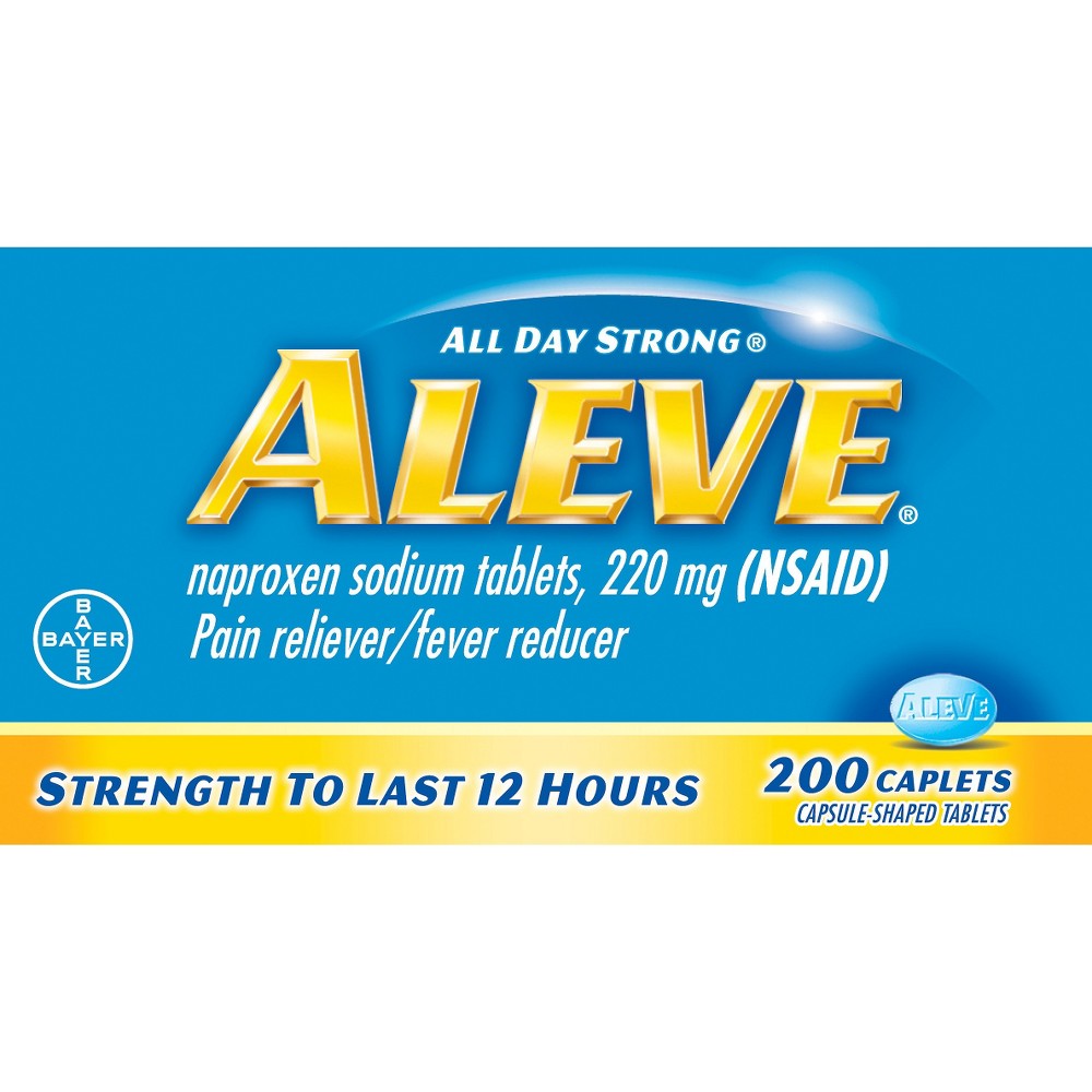 UPC 325866001023 product image for Aleve Pain Reliever & Fever Reducer Caplets - Naproxen Sodium (NSAID) - 200ct | upcitemdb.com