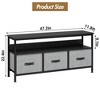GustoWave Dresser TV Stand with 3 Fabric Drawer, Media Console for 55 Inch TV,  TV Console Table with Storage, Entertainment Center with Open Shelf - 3 of 4