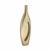 Modern Sleek Metallic Table Vase with Cutout Design for Faux Stems, or Fresh Flowers - Perfect Accent for Home, Office, and Bedroom Decor - 23" Gold - 4 of 4