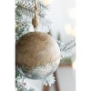 Gulches 4 in Brown Shatterproof Mango Wood Christmas Ball Ornaments with Jute Hanger 4-Pack - 2 of 4