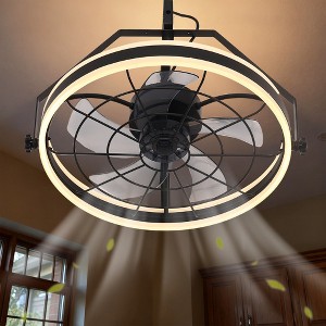 YANSUN 20 in 5-Blade Dual Mount Fan Light with Remote Control