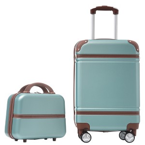YONWAY Hardside Carry On Luggage, Luggage Set 2 Piece, with TSA lock & Spinner Wheels, Vintage Travel Luggage, for Men and Women - 1 of 4