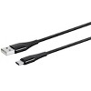 Monoprice Nylon Braided USB C to USB A 2.0 Cable - 6 Feet - Black | Type C, Durable, Fast Charge for Samsung Galaxy S10/ Note 8, LG V20 and - - 2 of 4
