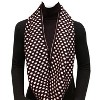 Wrapables Two Tone Warm Winter Knit Infinity Scarf, Dark Brown & White - 4 of 4