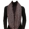 Wrapables Two Tone Warm Winter Knit Infinity Scarf, Dark Brown & White - image 4 of 4