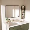 Rectangular Framed Tempered Glass Wall-Mounted Bathroom Vanity Mirror - 2 of 4