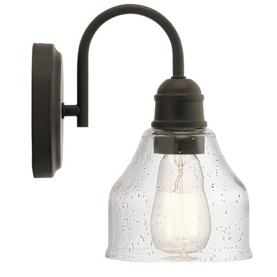 Avery Distressed Bronze 9.25" Wall Sconce with Clear Glass