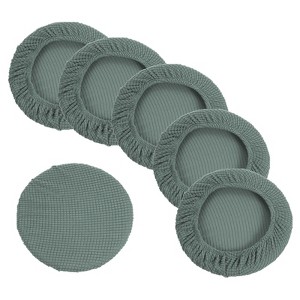 Unique Bargains Round Washable Elastic Bar Seat Cover for Dia 11"-16" Chair 6 Pcs - 1 of 4