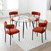 Vatros Dining Chairs Set of 2 Round Upholstered Dining Room Chairs, Orange - 2 of 4