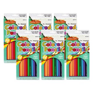 Charles Leonard Pre-Sharpened Colored Pencils, Assorted Colors, 7 Inches, 12 Per Pack, 6 Packs - 1 of 1