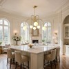 DORESshop  6-Light Gold LED Pendant Light with G9 Base, Statement Ceiling Chandelier for Dining Room, Living Room, Kitchen Island - 4 of 4
