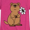 Girls' - Instant Message - Quokka Flower Fitted Short Sleeve Graphic T-Shirt - 2 of 4
