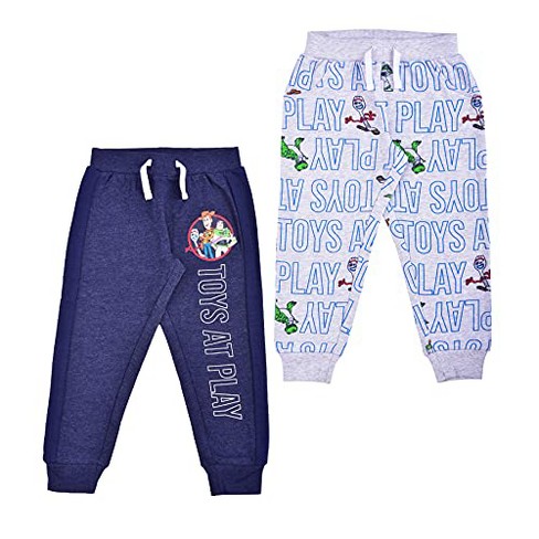 Disney Boy's Toy Story Graphic Print Jogger Pants With Drawstring  Waistband, 2 Piece Bottoms Set, Toys At Play, Navy, Light Grey / Size 3t :  Target
