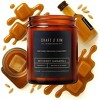 Craft & Kin Wood Wick, All-Natural Soy Aromatherapy Candle in Amber Glass Jar - 8 oz - 2 of 4