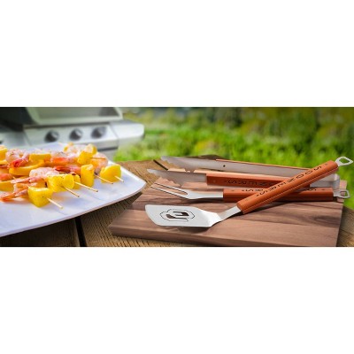 Sooners Barbecue Set NCAA Spatula Fork Brush Tongs Oklahoma 