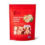 Salad-Sized Cooked Frozen Shrimp, Tail-Off, Peeled & Deveined - 150-200ct per pound/16oz - Good & Gather™