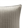 COWLOWN Cotton Quilted Euro Sham, Embroidered Pillow Cover with Hidden Zipper, Farmhouse Style - 4 of 4