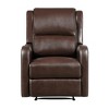 Faux Leather Glider Recliner Chair, 1-Piece, Solid Wood Frame, Comfortable Living Room Seating - 2 of 4